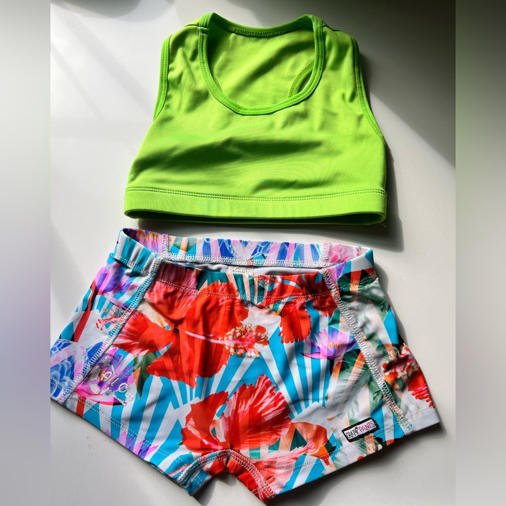 Crazy pants cheer/gymnastics set YS